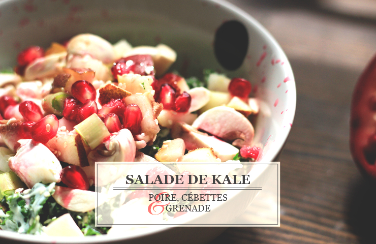 salade de kale, poire et grenade_2